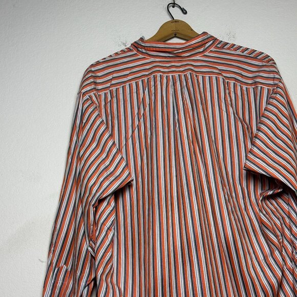 Polo Ralph Lauren Men Orange XL Casual Button Up Shirt Striped Casual Tall Prep - Picture 13 of 13
